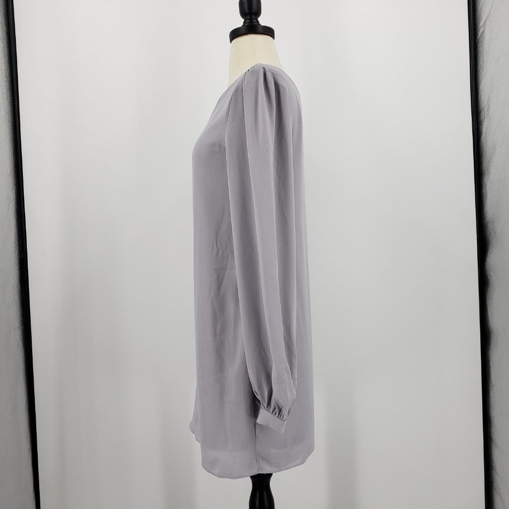 Lulu's Gray Crepe Mini Dress - Picture 5 of 10